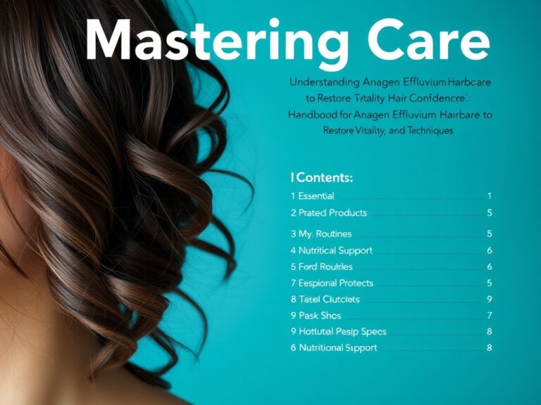 Mastering Care: The Ultimate Haircare Handbook For Anagen Effluvium Haircare to Restore Vitality and Confidence